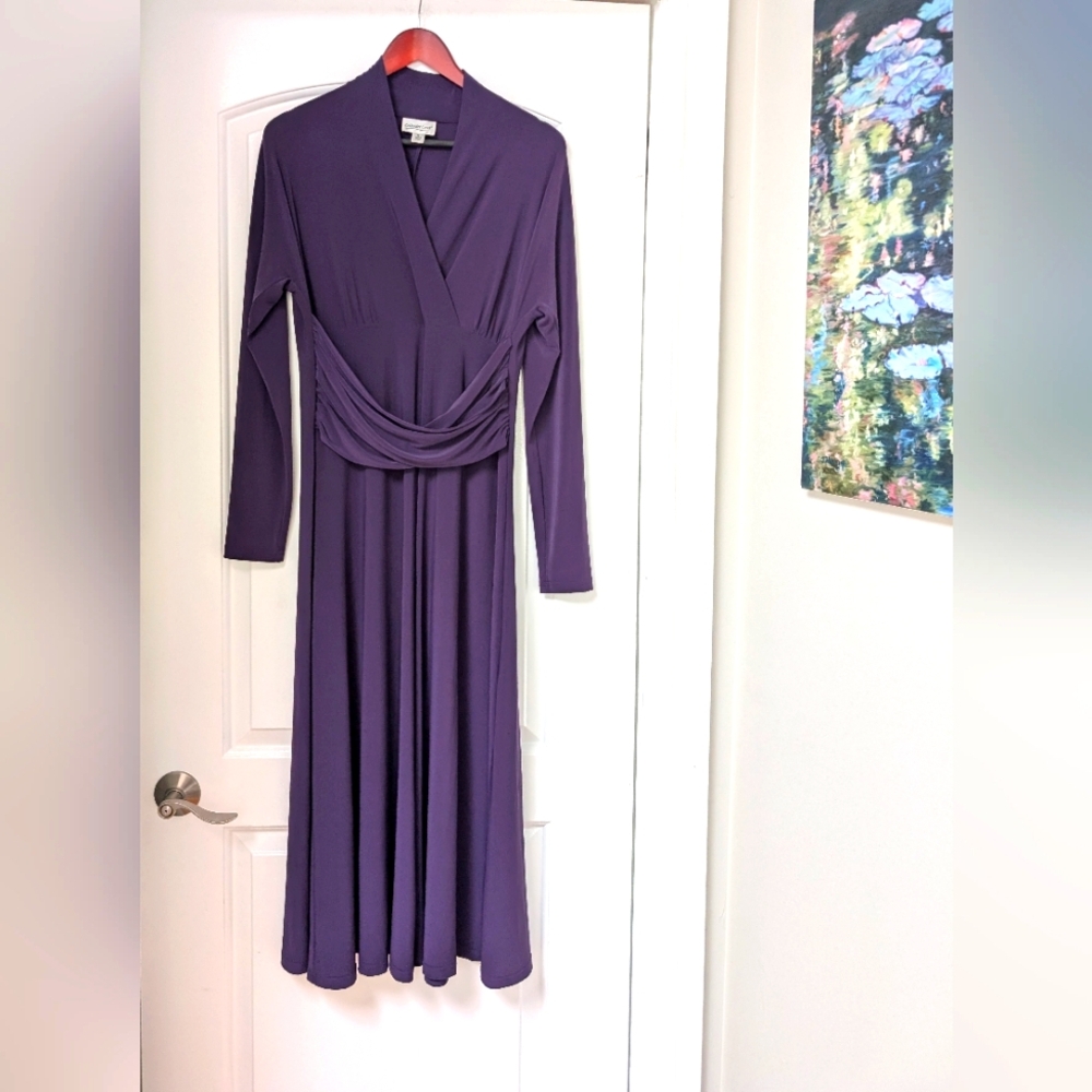 Coldwater Creek Eggplant Purple Maxi Dress, M